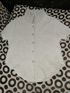 Textured Button-Up Shirt
