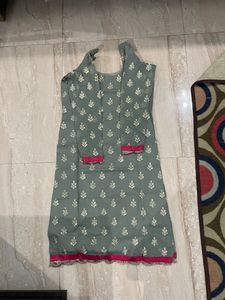 Sharara Suit Set Grey &amp; Red