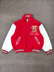Red &amp; White Varsity Jacket