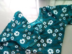 Sea-green Floral Print Blouse 💚