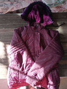 Stylish Purple Padded Winter Jacket