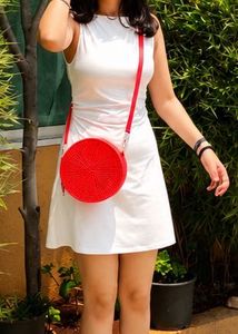 White Ruched Sleeveless Mini Dress