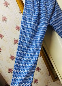 Blue Floral Embroidered Kurta with pants