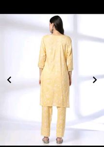 Avaasa Yellow Kurta with Sequins
