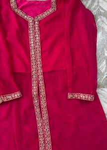 Elegant Pink Kurta with Embellishments