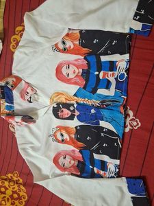 Graphic Print Short Shirt For Girls