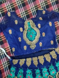 Embroidered Blue Lehenga choli set