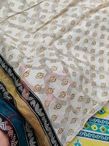 Cotton Tissue Saree Barat Work