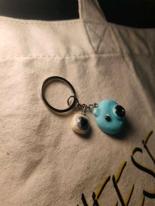 Handmade Camera heart keychain 🩵💙🖤