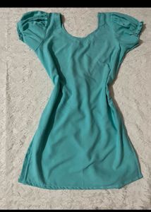 Desi puff sleeve corset back short kurti