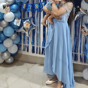Elegant Blue Ethnic Gown