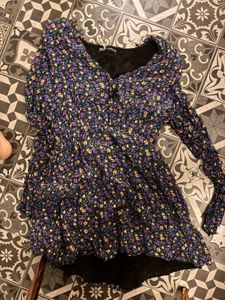 ZARA M SIZE short dress floral