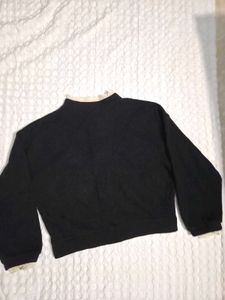 Black Lace Trim cardigan