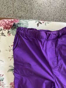 Purple Cargo Style Pants