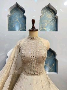 Elegant Cream Lehenga Choli, FIXED PRICE