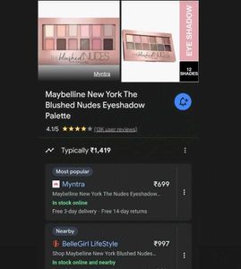Maybelline nude Eyeshadow Palette