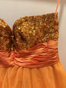 Sparkling Orange Party Dress