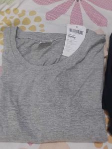 Grey T-Shirt &amp; Navy Top