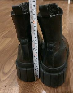 Black Chunky Sole Chelsea Boots