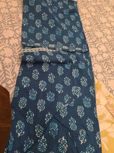 Blue Block Print Kurta