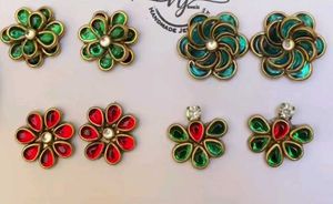 Earrings studs  Set of  four