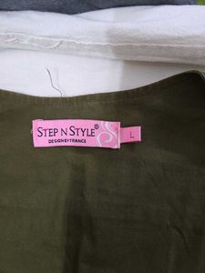 Step N Style Olive Green Waistcoat Vest