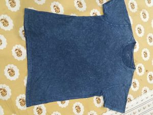 Men's Blue Washed Effect T-Shirt