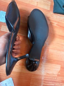 Zara Black Heeled Mules