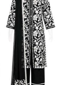 Embroidered Kurta Set with Mirror Work