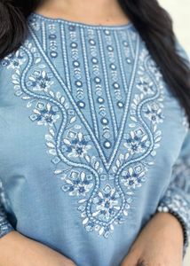 Elegant Blue Kurta Set with Dupatta