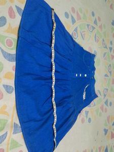Blue Denim A-Line Skirt