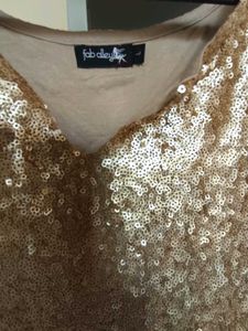 Gold Sequin Party Dress