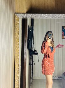Chic Polka Dot Wrap Dress