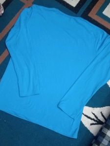 Blue Graphic Long Sleeve T-Shirt