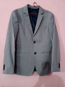 Men's Grey Pinstripe Blazer