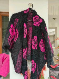 Floral Black Pink Cardigan