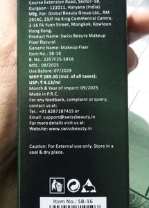 Setting spray
