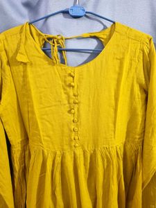 Mustard Yellow Cotton Kurta