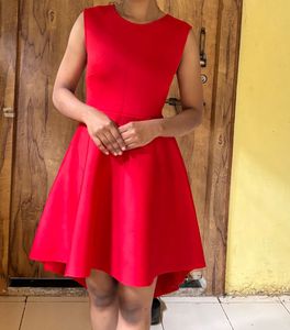 Chic Red Skater Dress