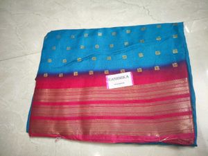 Beautiful Teal and Pink Ombre Saree