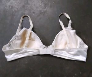 White Lace Trim Bra