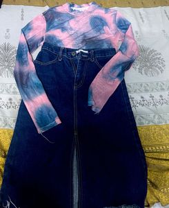 Stylish Skirt and Top Set
