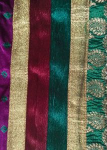 beautiful purple bandhani sari with blouse
