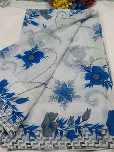 Beautiful Blue Floral saree