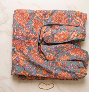 Grey Floral Print Kurta