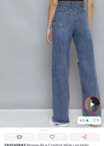 sassafras Stylish Blue Wide Leg Jeans