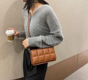 Brown Cushioned Stylish Quilted Crossbody Bag