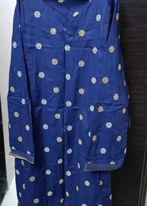 Blue Lawn Embroidery Kurta