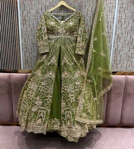 Stunning Olive Green Lehenga Choli