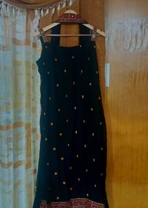 Elegant Black Embroidered Kurta Set